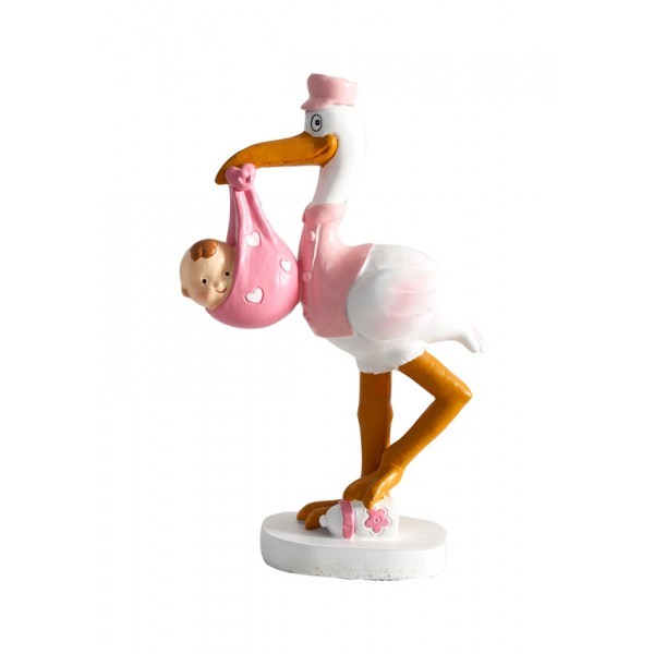 FIGURA PASTEL CIGUENA NIDO