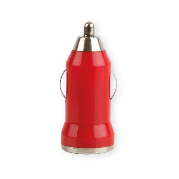 CARGADOR COCHE USB ROJO