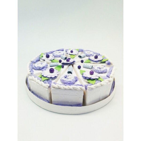 SET 10 CAJAS PORCIoN PASTELITO DISPLAY LILA