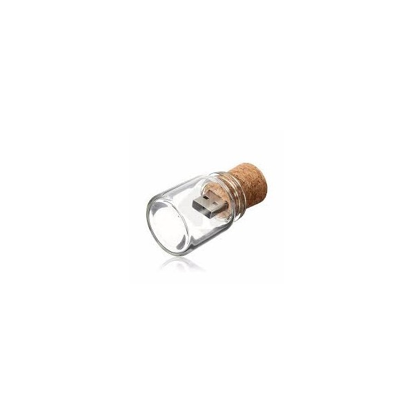 USB BOTE CRISTAL CORCHO RETRO 8GB