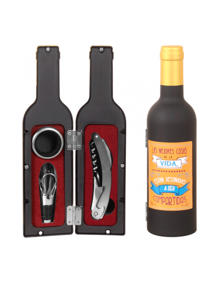 SET DE 3 PIEZAS DE VINO LAS MEJORES COSAS