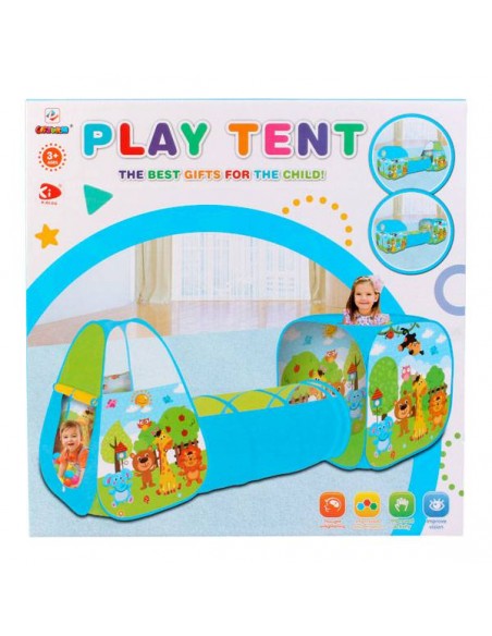 TUNEL ZOO ANIMALES PLEGABLE 3 EN 1 BEBe INFANTIL