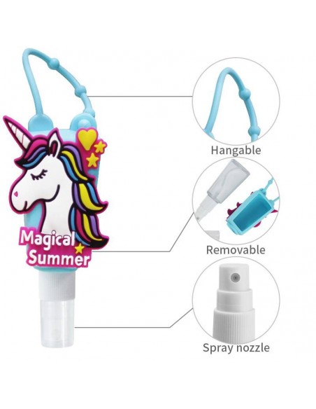 LLAVERO CON BOTE GEL 30 ML UNICORNIO