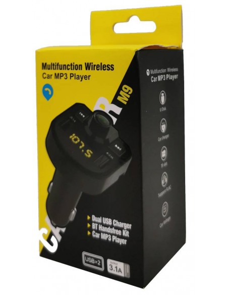 CARGADOR MP3 COCHE MULTIFUNCIoN BLUETOOTH EN CAJA