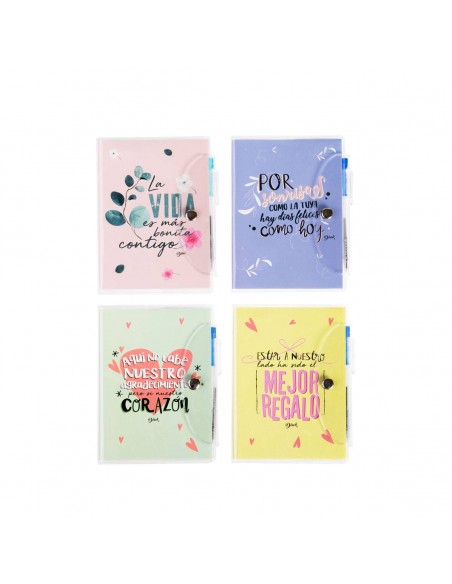 LIBRETA PVC BOLiGRAFO FRASES POSITIVAS