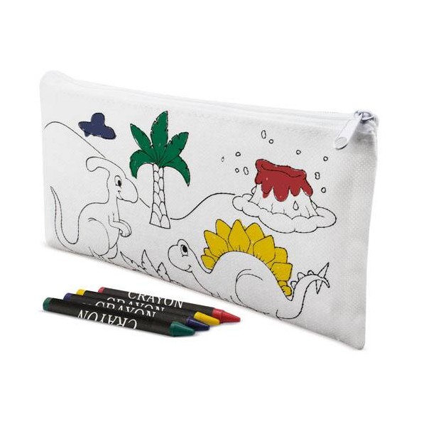 ESTUCHE CON 5 CERAS DINOS NON WOVEN