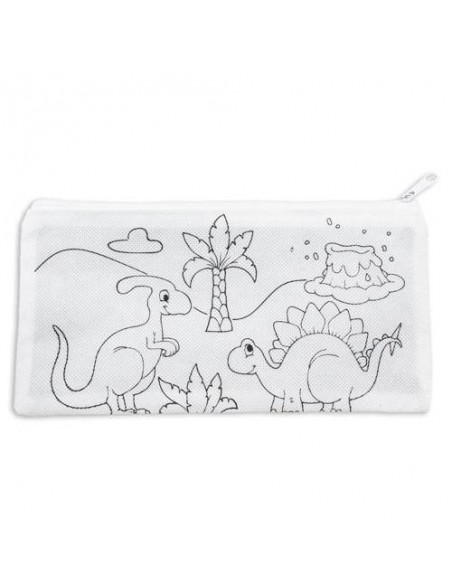 ESTUCHE CON 5 CERAS DINOS NON WOVEN