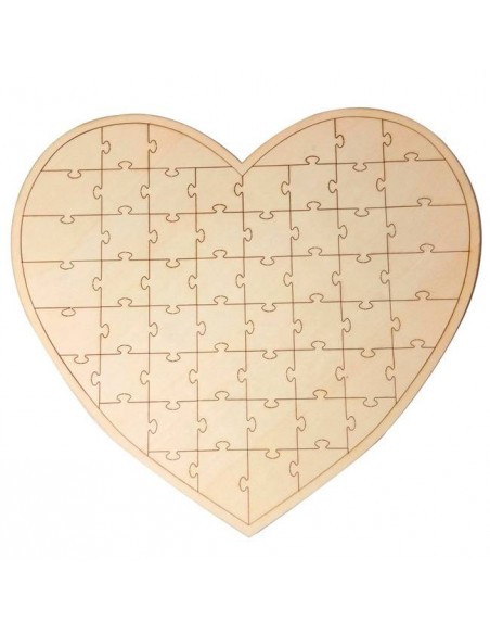 PUZZLE DE FIRMAS MADERA CORAZoN 47 CM