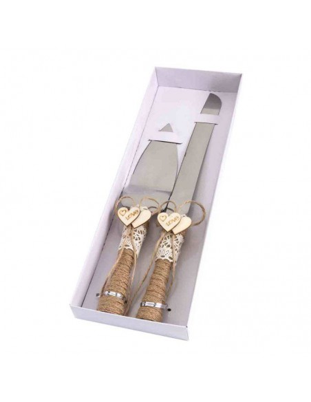 SET DE CUCHILLO Y PALA KRAFT BODA