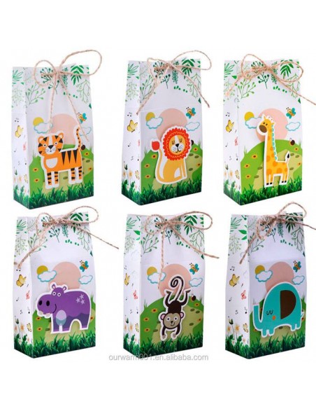 SET 12 CAJAS ANIMALES SELVA