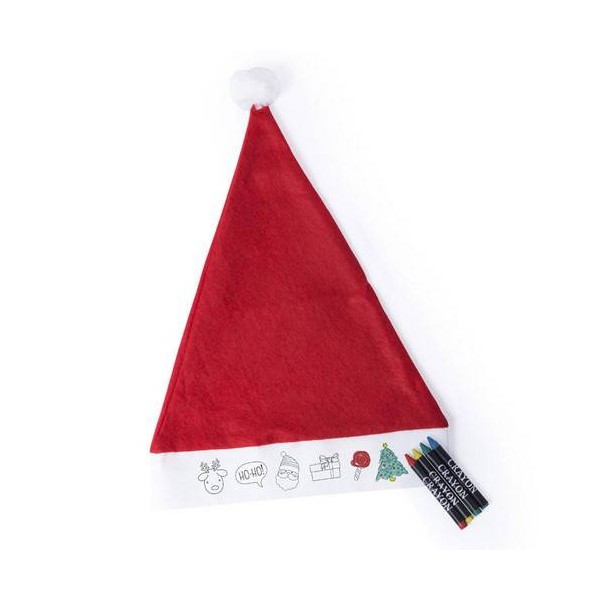 GORRO PAPA NOEL NINO PARA COLOREAR