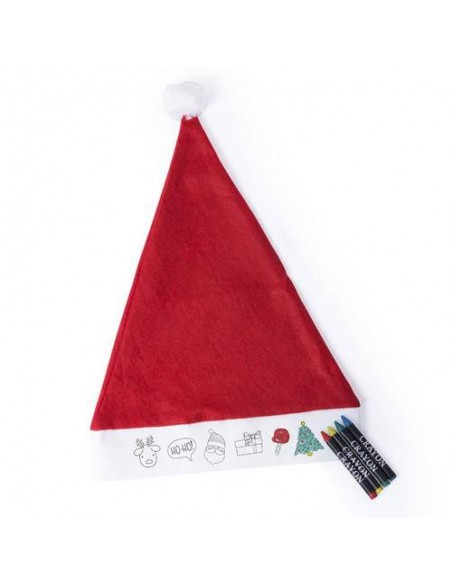 GORRO PAPA NOEL NINO PARA COLOREAR