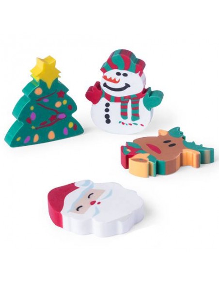 SET 4 GOMAS DE BORRAR NAVIDAD