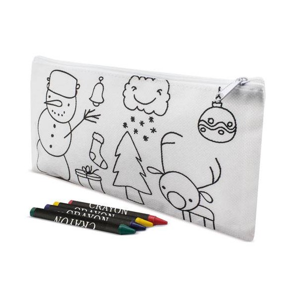 ESTUCHE NON WOVEN COLOREAR NAVIDAD