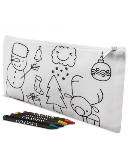 ESTUCHE NON WOVEN COLOREAR NAVIDAD