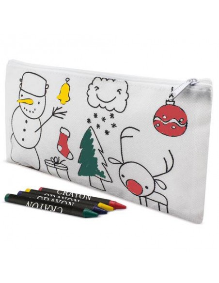 ESTUCHE NON WOVEN COLOREAR NAVIDAD