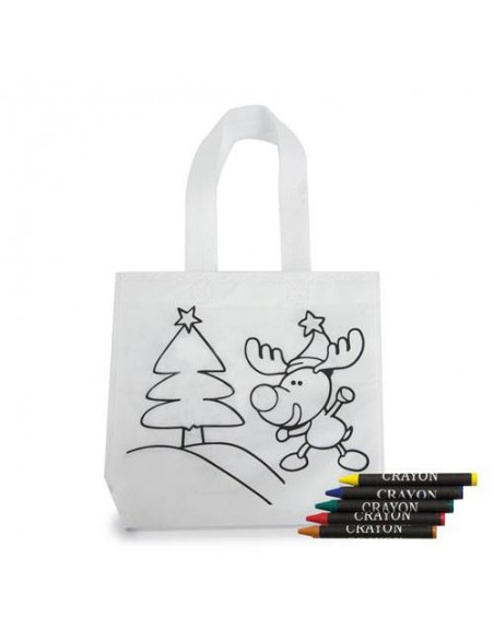 PACK 10 BOLSAS PARA COLOREAR RENO NAVIDAD CERAS