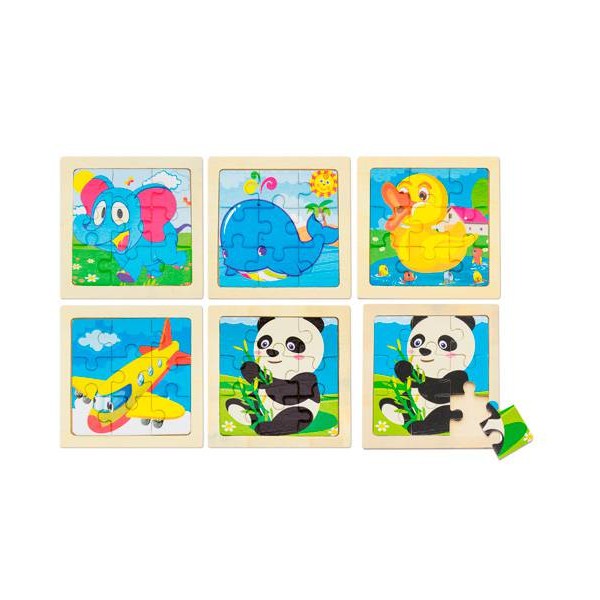 PUZZLE ROMPECABEZAS MADERA INFANTIL 11X11 CM