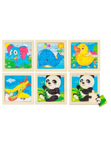 PUZZLE ROMPECABEZAS MADERA INFANTIL 11X11 CM