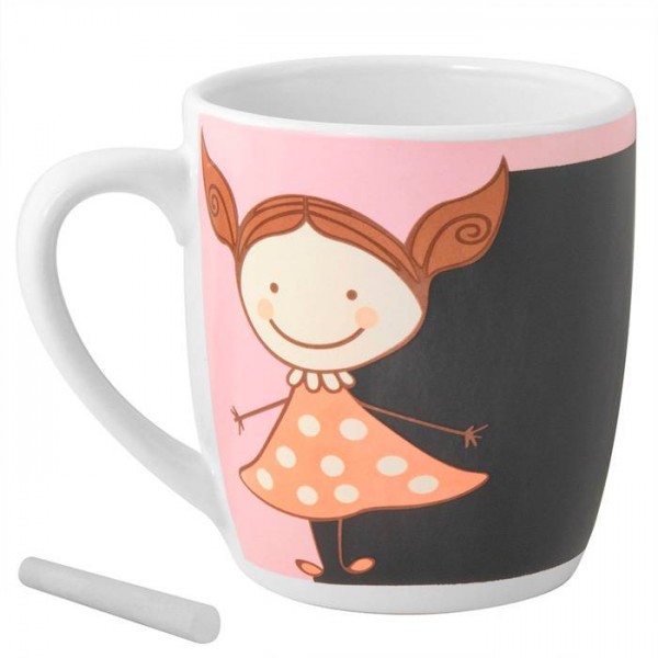 TAZA PIZARRA COLOREAR NINA HAPPY