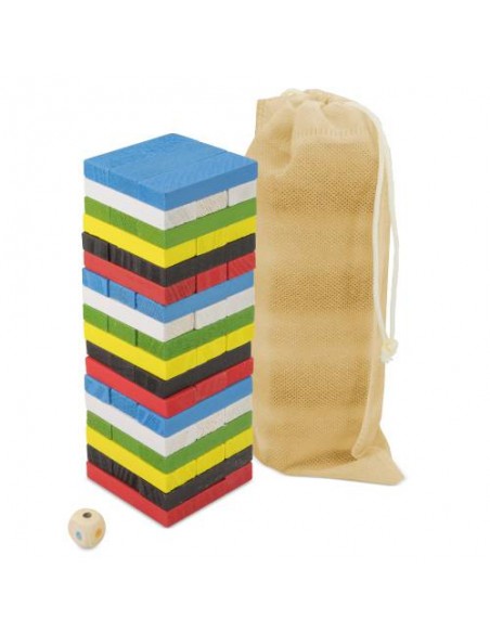 JUEGO DE MESA MADERA COLORES EN BOLSA REGALO