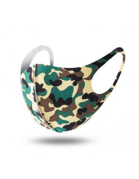 MASCARILLA ADULTO CAMUFLAJE LEOPARDO REUTILIZABLE