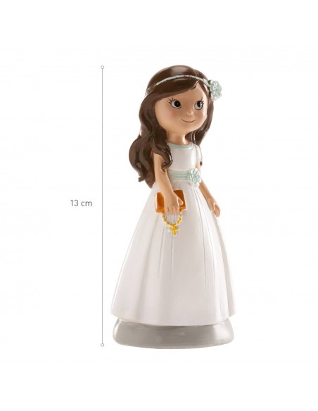 FIGURA TARTA COMUNIoN NINA ACCESORIOS 13 CM