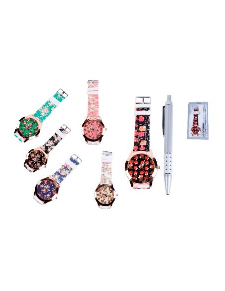 OFERTA LOTE DE 500 RELOJES FLORAL EN CAJA DE REGALO