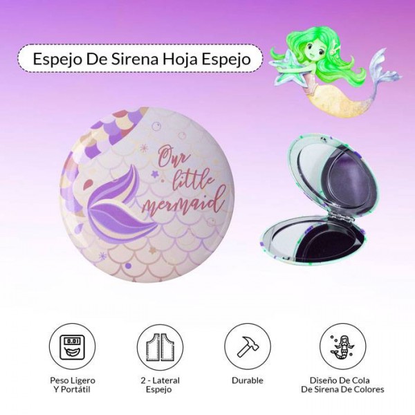 OFERTA LOTE DE 500 ESPEJO CHAPA SIRENITA MERMAID