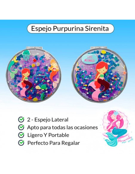 OFERTA LOTE DE 500 ESPEJO PURPURINA SIRENITA